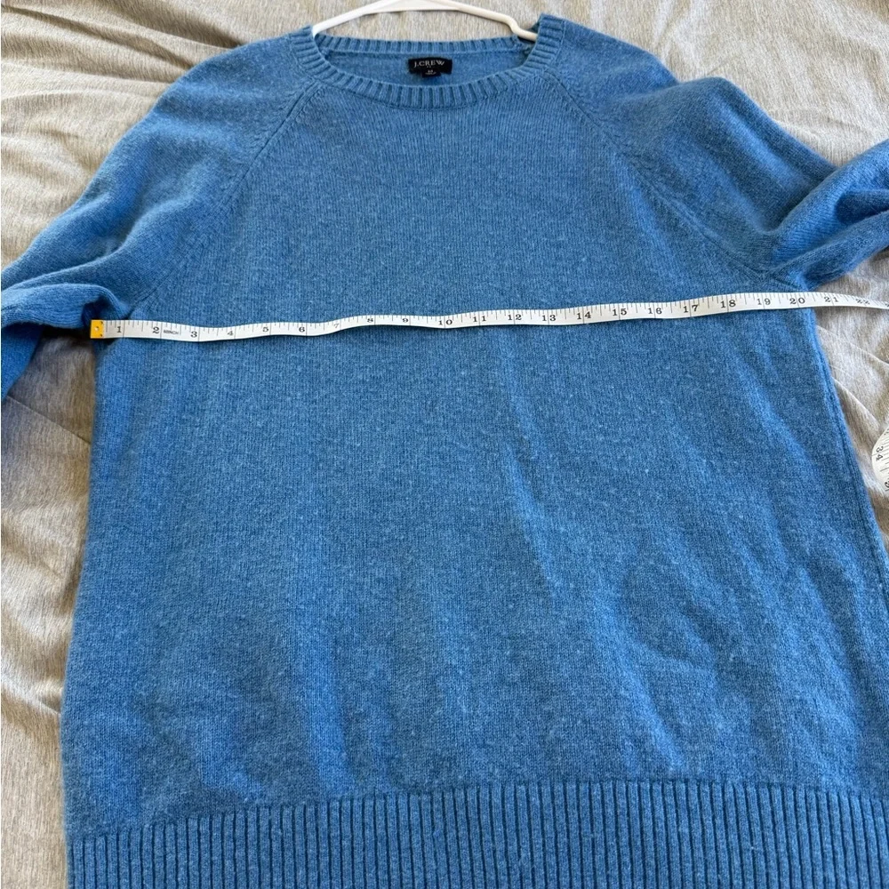J. Crew Men’s Crewneck Sweater in Super-Soft Lambswool Blend Neptune Blue Medium